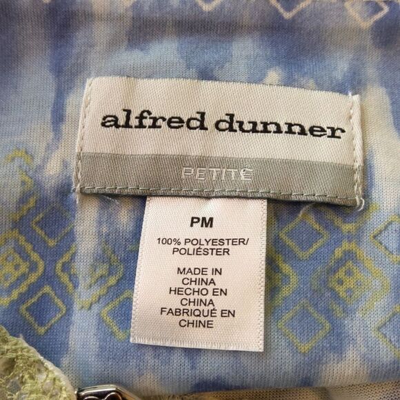 Alfred Dunner printed 3/4 lace sleeve studded blouse - Picture 14 of 14